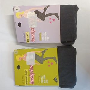 One pair Rib tights , one pair Microfiber tights